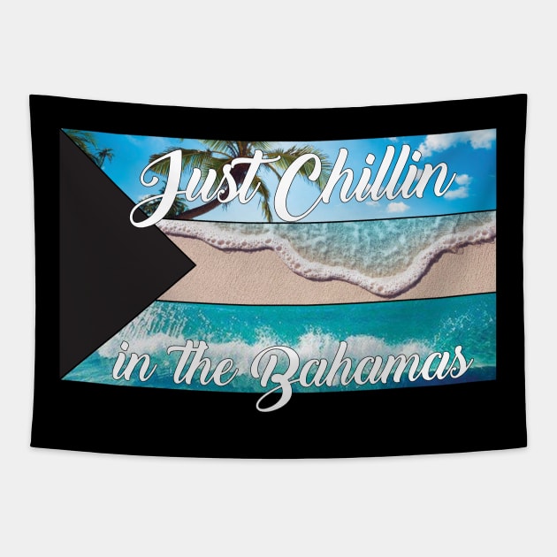 Just Chillin in the Bahamas Flag Tapestry by ACGraphics