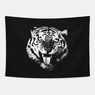 year of the tiger 2022 black /  Swiss Artwork Photography Tapestry