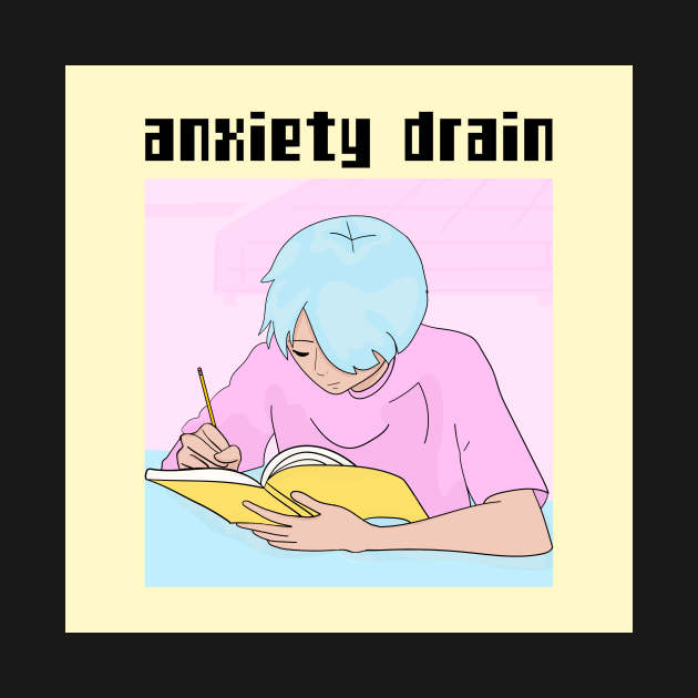 Anxiety Drain, Anime Style Journaling Therapy Anxiety TShirt
