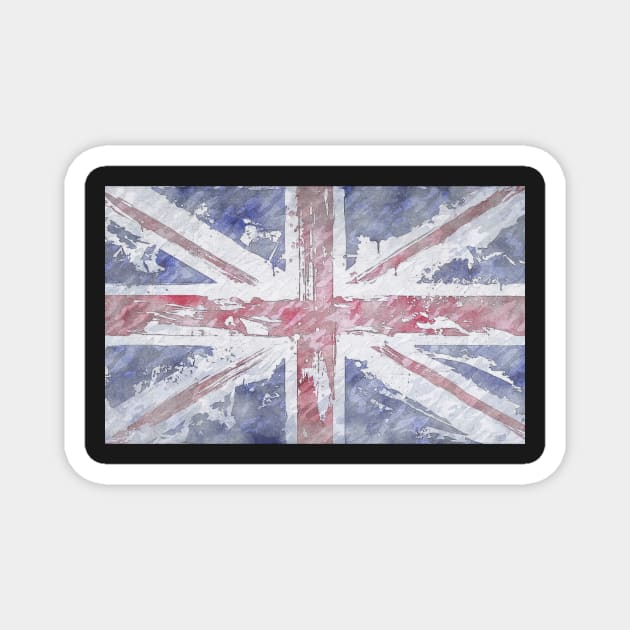 Rustic Union Jack Flag Magnet by BethsdaleArt