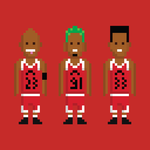 Pixel Players - Classic Bulls by dbl_drbbl