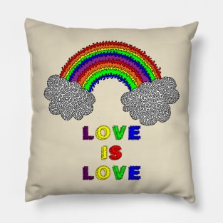 Love is Love Rainbow Pillow