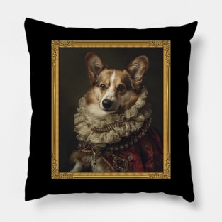 Royal Regalia: Corgi Princess Portrait (Framed) Pillow