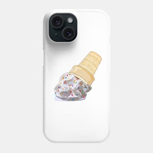 Melted ice-cream (vanilla & sprinkles) Phone Case