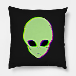 Glitchy Alien Pillow