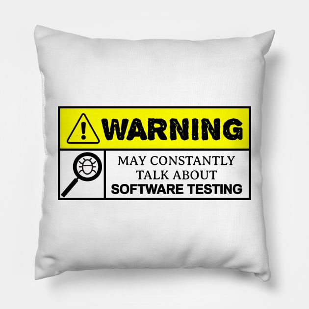 software tester Pillow by EmbeeGraphics