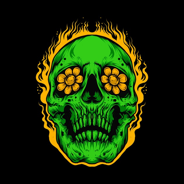 Green Skull by Blunts