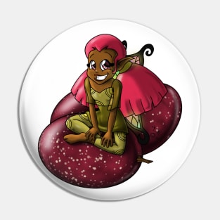 African American Fairy and Passion Fruit Pin