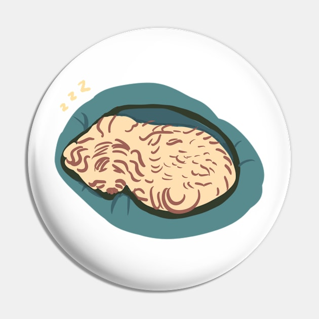 Sleeping Maltipoo Pin by PatternbyNOK