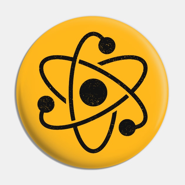 Atomic Atom Minimalist Symbol Pin by Distant War