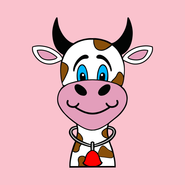 COW Lover Cute Brown Spotted Cow by SartorisArt1