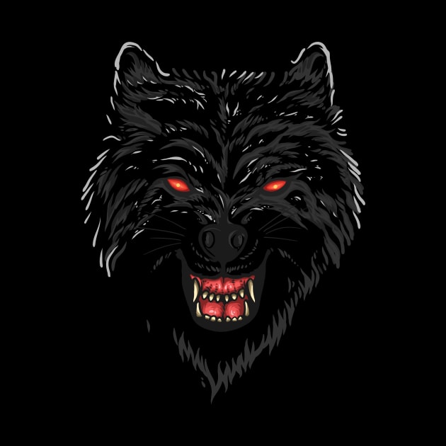 Wolf Werewolf With Red Eyes by Hariolf´s Mega Store