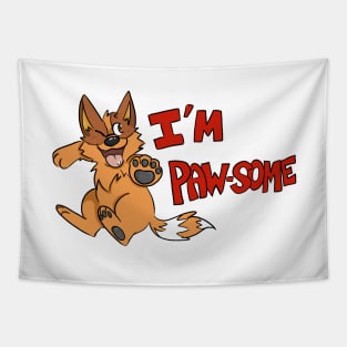 Pawesome RED Tapestry