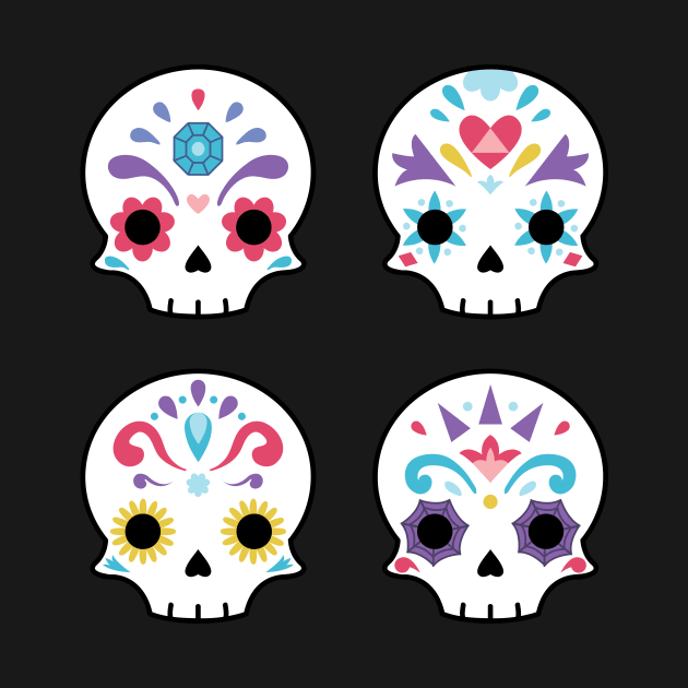 Cute sugar skull pattern by laura-nagel