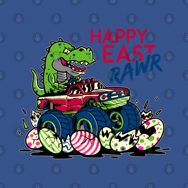Disover T Rex Happy Easterawr Dinosaur Easter - Easter Dinosaur - T-Shirt