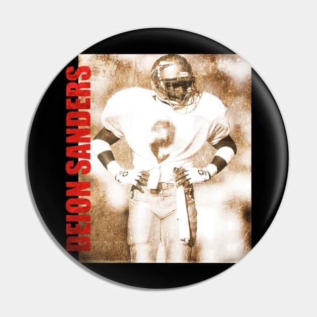 TEXTURE ART- Deion Sanders - Retro Aesthetic Fan Art Pin by ZiziVintage