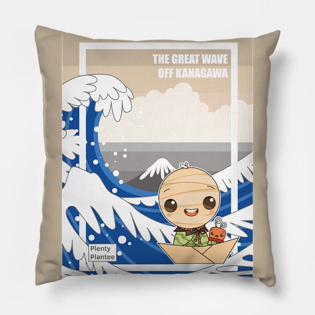 Arty-Plantee The Great Wave off Kanagawa Pillow by Plenty Plantee