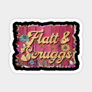 Classic Scruggs Personalized Flowers Proud Name Magnet