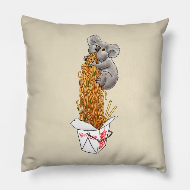 Chow Mein Koala Pillow by CritterArt