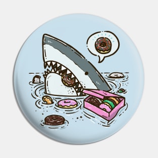 Box of Donuts Shark Pin