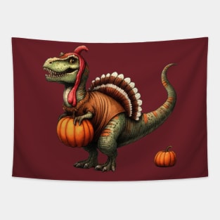 Turkeysaurus Rex Dino Turkey for Thanksgiving Tapestry