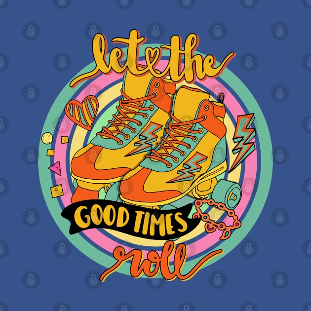 90's Throwback Let the good times roll, with roller-skates by XOXO VENUS