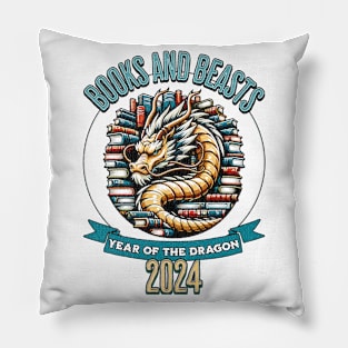 Books And Beasts - Year of the dragon - 2024 Pillow