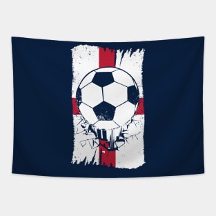 Vintage English Flag with Football // Retro England Soccer Tapestry