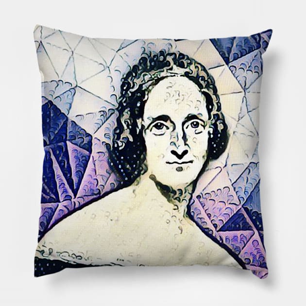 Mary Shelley Portrait | Mary Shelly Artwork 13 Pillow by JustLit