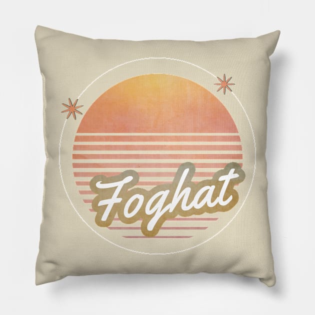 foghat ll retro moon Pillow by the haunted bathroom