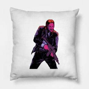 jhon wick cartoon Pillow