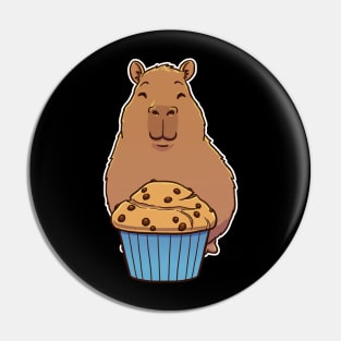 Capybara Chocolate Chip Muffin Pin