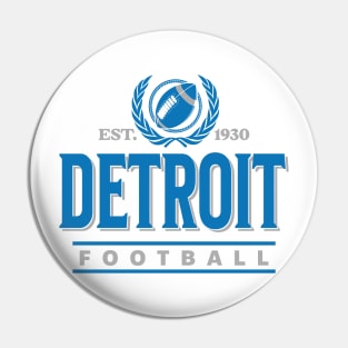 Retro Detroit Football Vintage Crest Pin