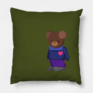 bumbbear blue Pillow