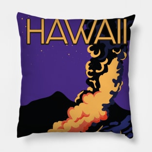 Hawaii vintage travel poster Pillow