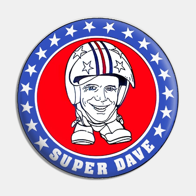 Super Dave logo Pin by Pop Fan Shop