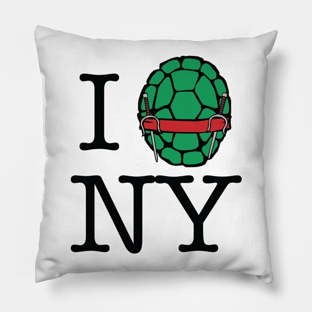 I Raph NY Pillow by blankcanvasdj