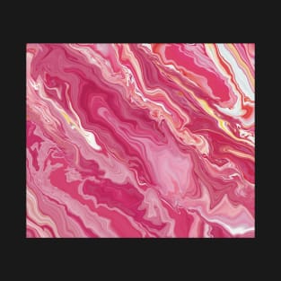 Pink Swirl Acrylic Pour T-Shirt