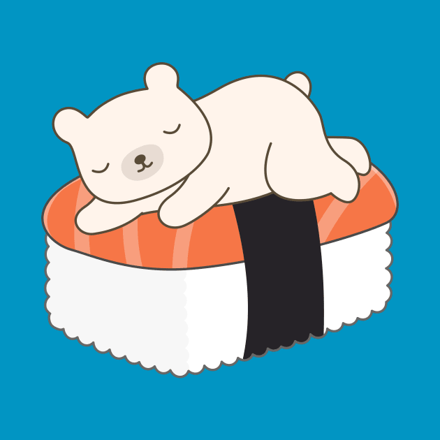 Cute Polar Bear Sushi T-Shirt by happinessinatee