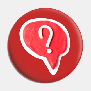 Question mark from plasticine Pin