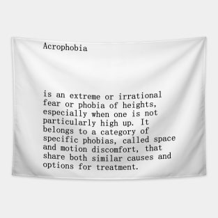 Acrophobia definition title Tapestry