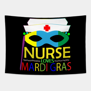 Nurse Loves Mardi Gras attractive Tapestry