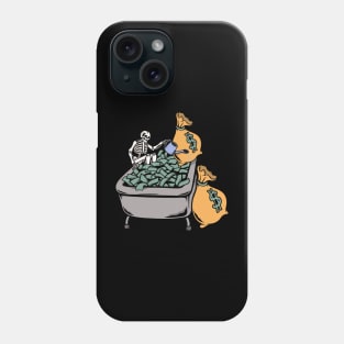 Money and skull Phone Case