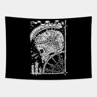 Mystic Skull (7). Steampunk. Tapestry