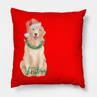 Christmas Golden Retriever Pillow