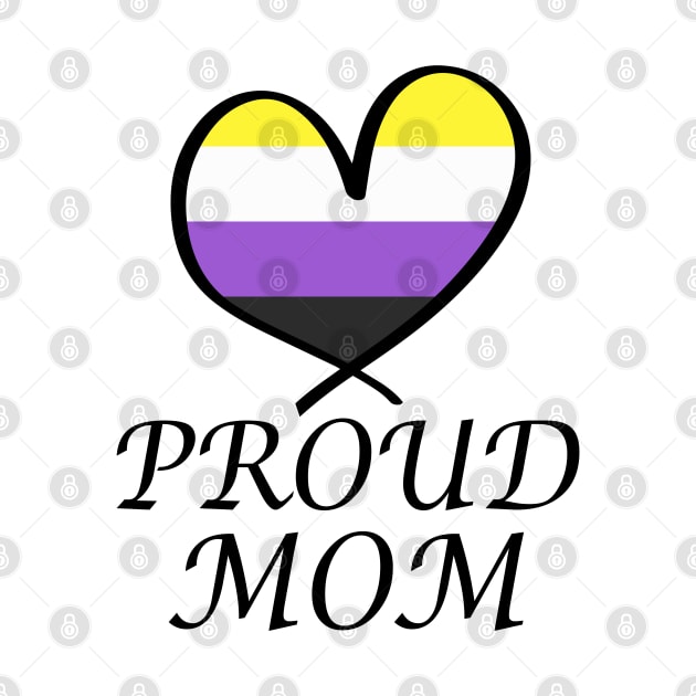 Proud Mom LGBT Gay Pride Month Nonbinary Flag by artbypond