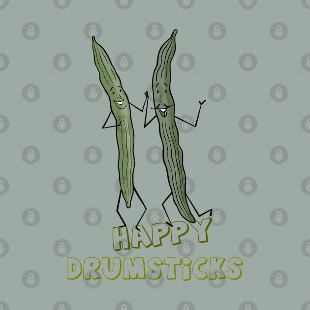 Cute Happy Drumsticks by Berthox