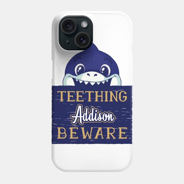 Addison - Funny Kids Shark - Personalized Gift Idea - Bambini Phone Case by Bambini