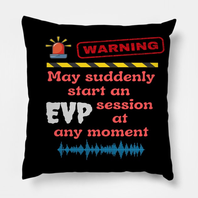 EVP Session Pillow by Builder Ben Paranormal Workshop LLC