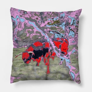 Bull / Swiss Artwork Photography Pillow